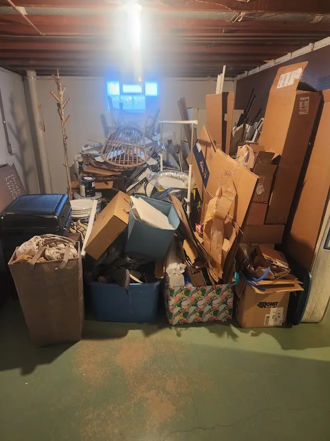 Roll-off dumpster container at job site for 20 Yard Dumpster Rental in Orange Park